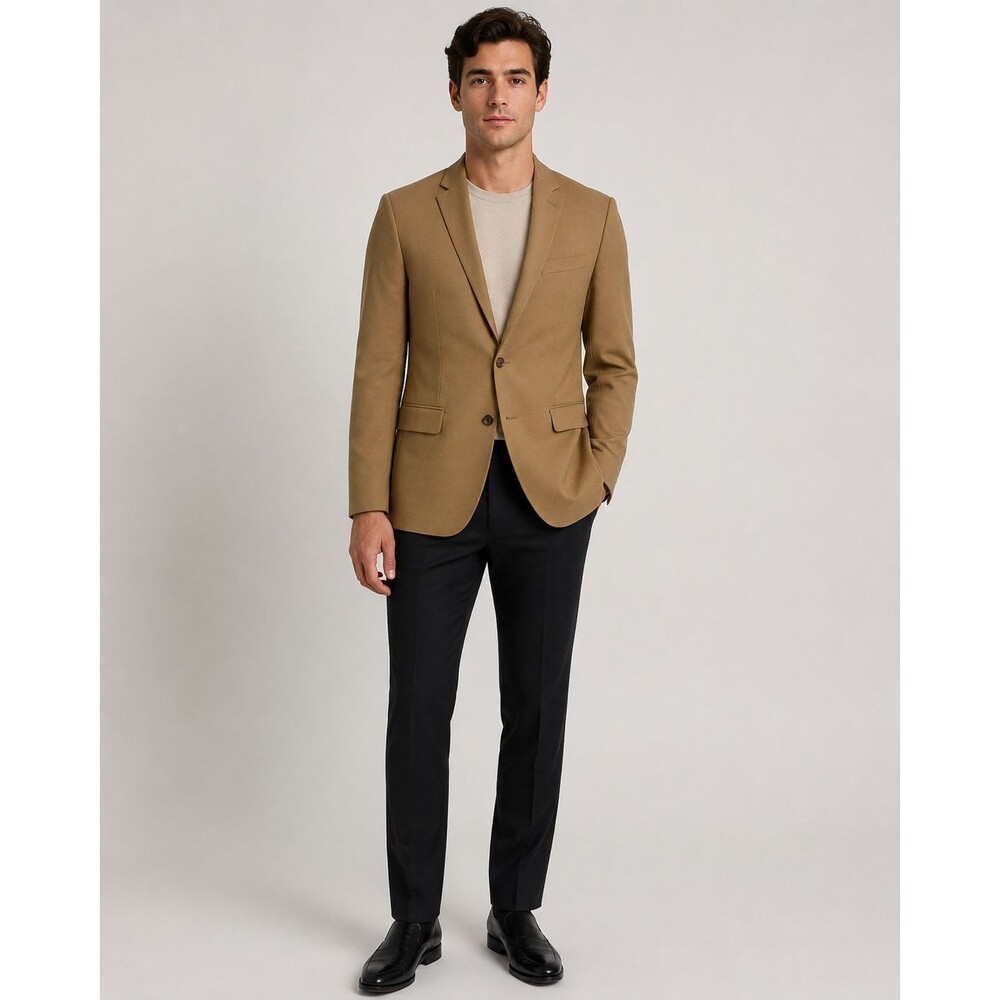 Express Men’s Extra Slim Blazer 40R Tan Brown Stretch Two Button NWT $228